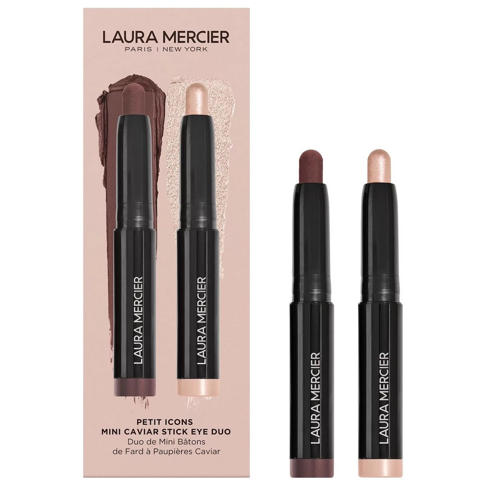 Mini Caviar Stick Eye Duo Laura Mercier Brand New In Box Rose Gold Dark Cocoa - Picture 1 of 10